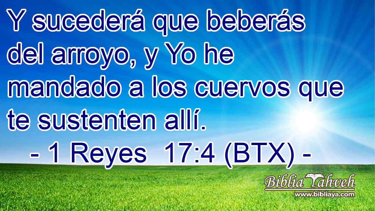Y sucederá que beberás del arroyo, y Yo he mandado a los cuervos que te sustenten allí.