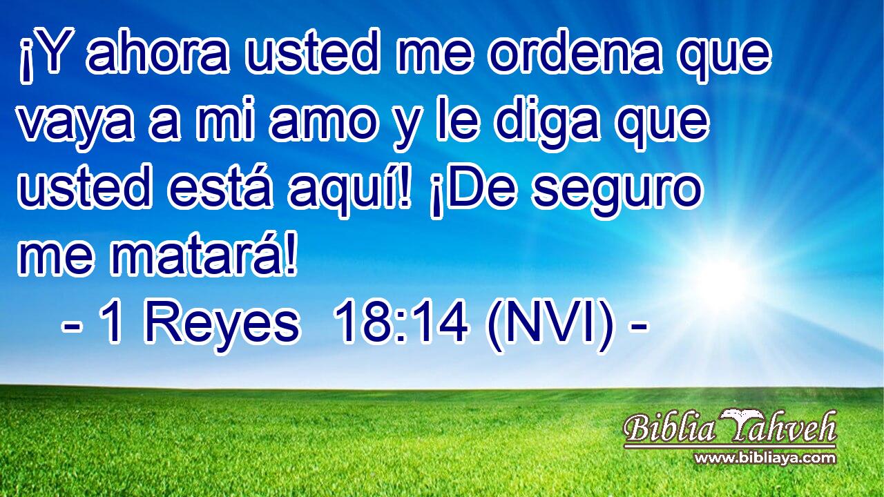  ¡Y ahora usted me ordena que vaya a mi amo y le diga que usted está aquí! ¡De seguro me matará! 