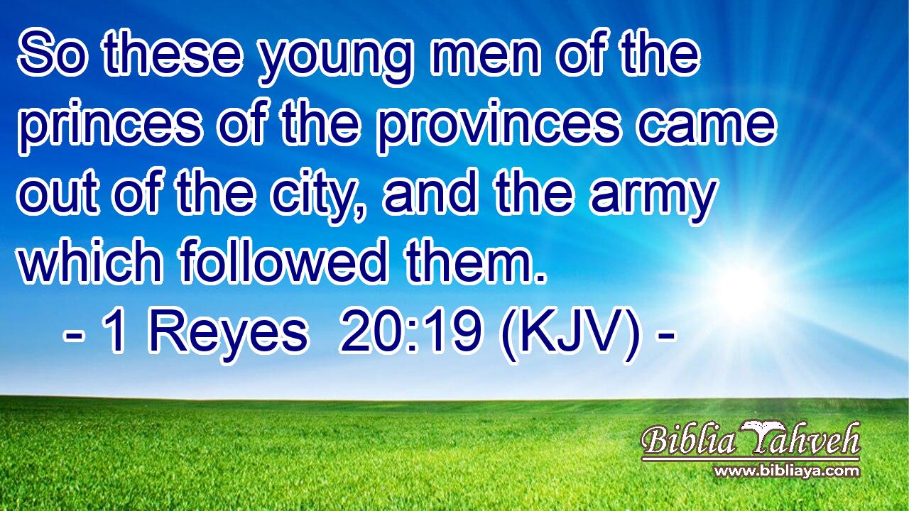 So these young men of the princes of the provinces came out of the city, and the army which followed them.