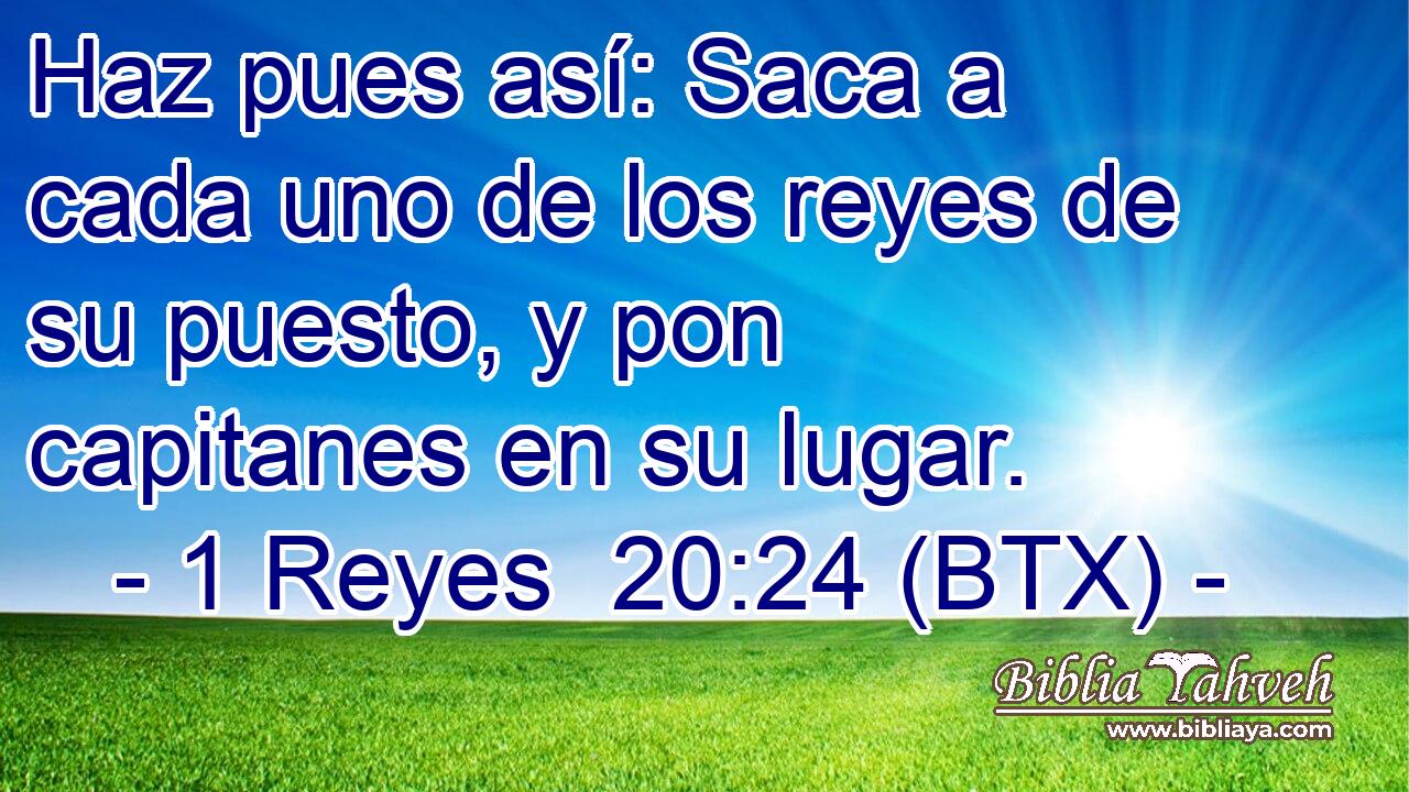 Haz pues así: Saca a cada uno de los reyes de su puesto, y pon capitanes en su lugar.