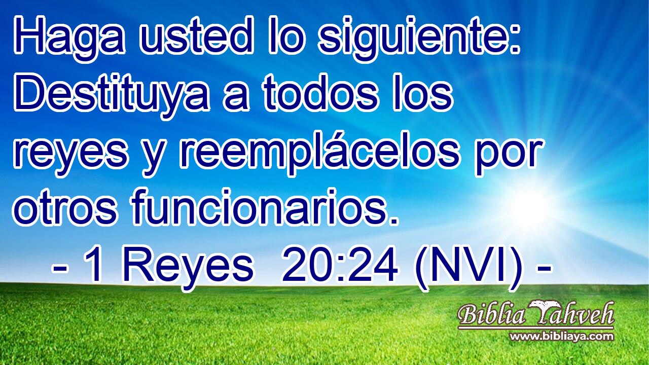  Haga usted lo siguiente: Destituya a todos los reyes y reemplácelos por otros funcionarios. 