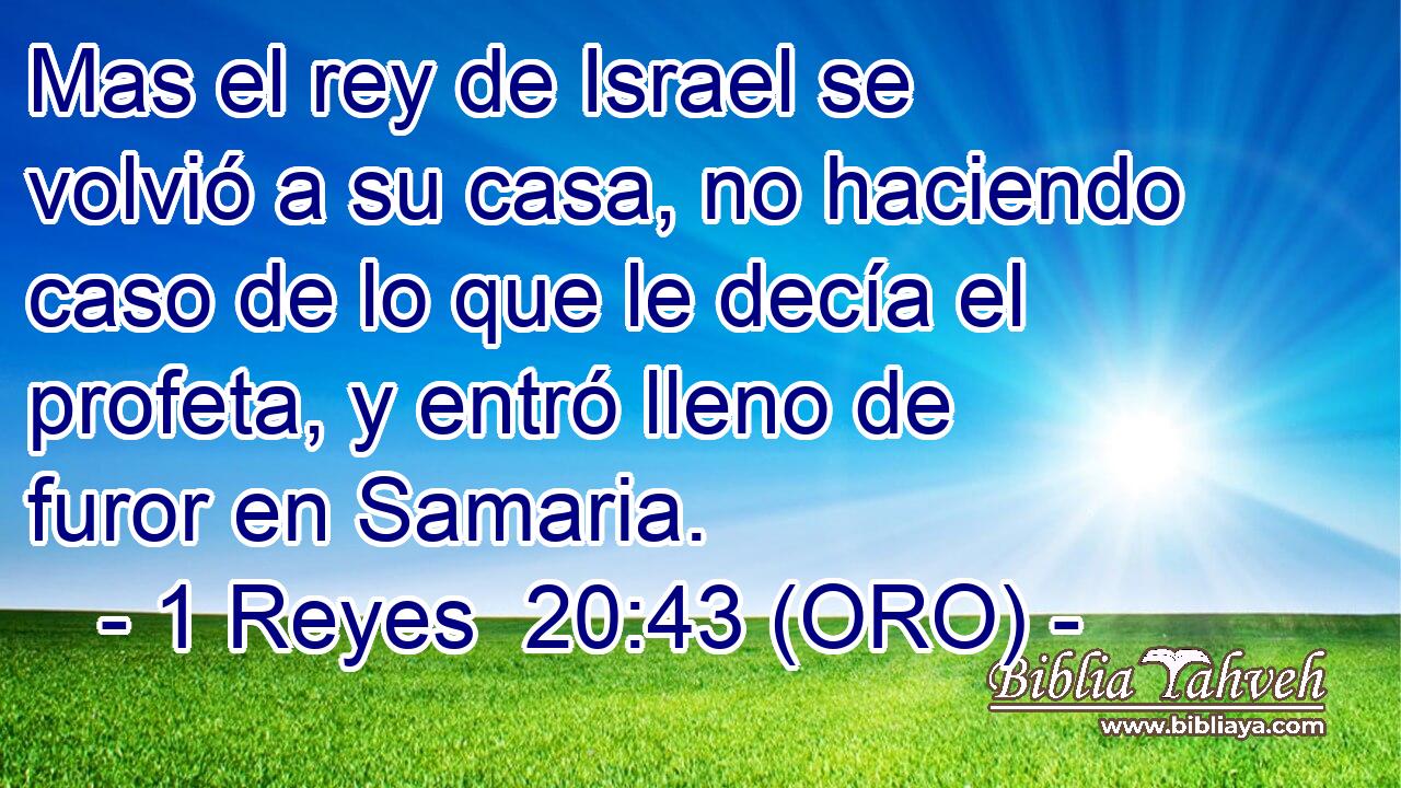  Mas el rey de Israel se volvió a su casa, no haciendo caso de lo que le decía el profeta, y entró lleno de furor en Samaria. 