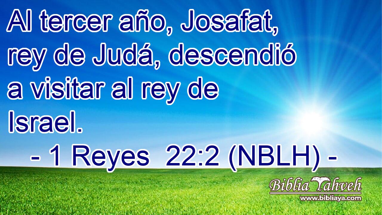  Al tercer año, Josafat, rey de Judá, descendió a visitar al rey de Israel. 
