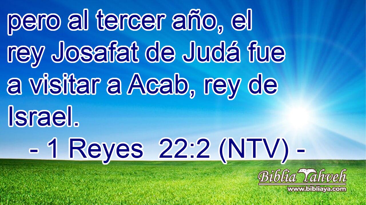 pero al tercer año, el rey Josafat de Judá fue a visitar a Acab, rey de Israel.