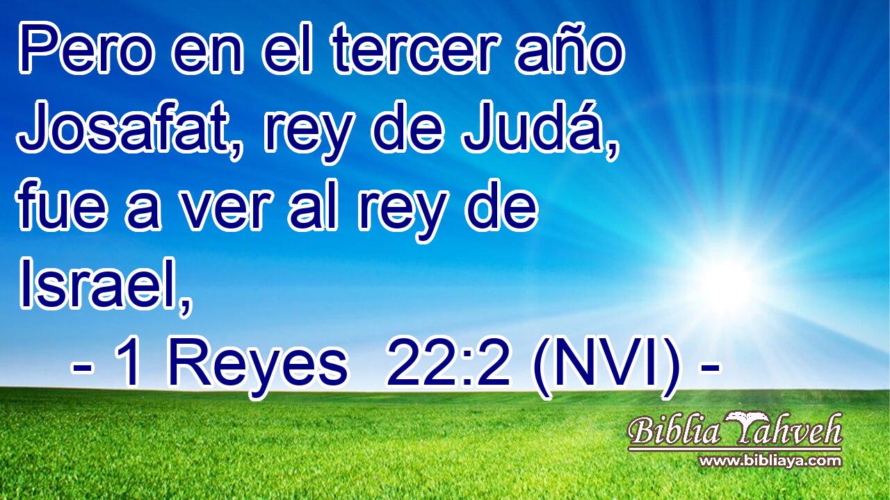  Pero en el tercer año Josafat, rey de Judá, fue a ver al rey de Israel, 