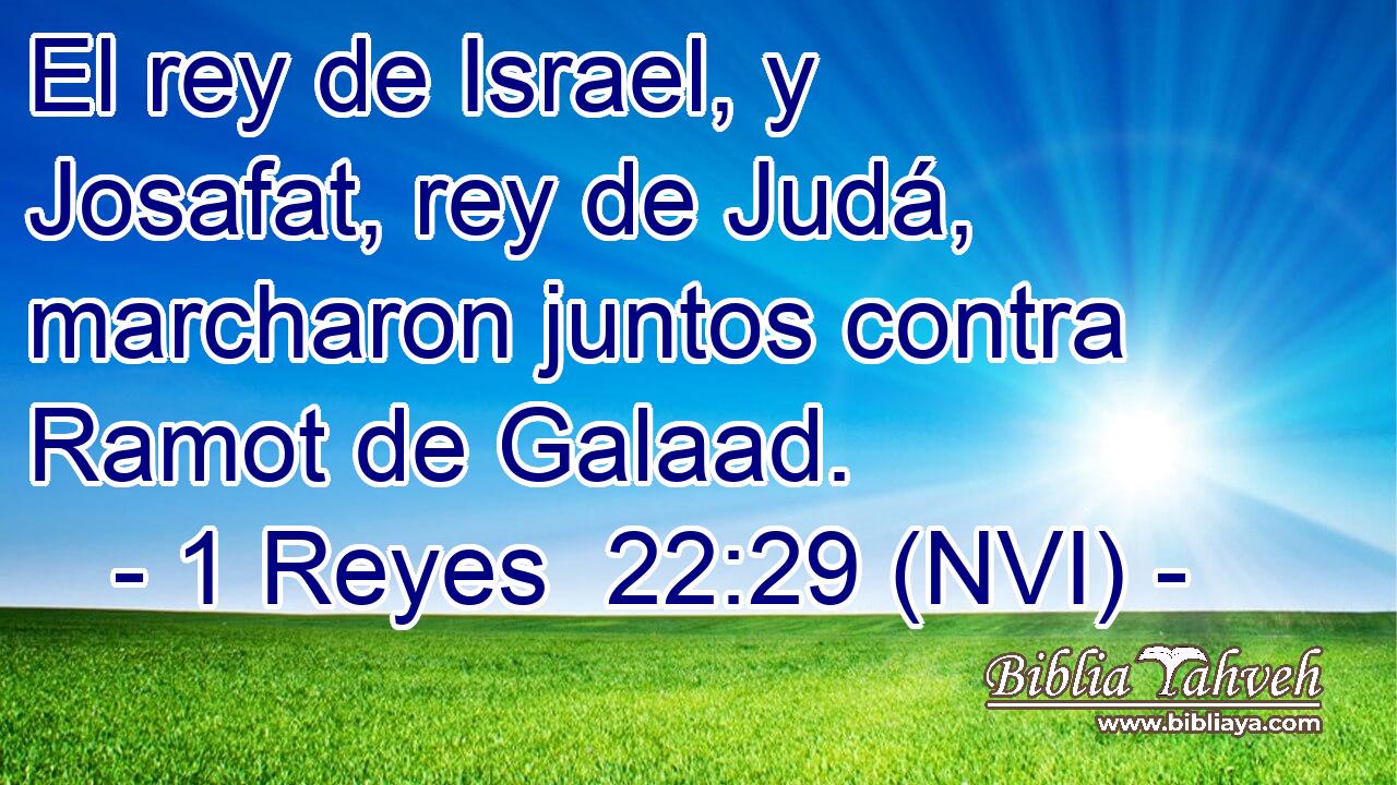  El rey de Israel, y Josafat, rey de Judá, marcharon juntos contra Ramot de Galaad. 