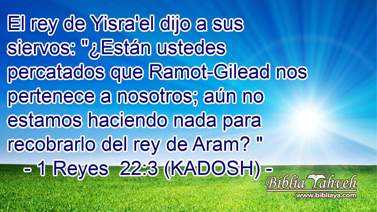  El rey de Yisra'el dijo a sus siervos: 