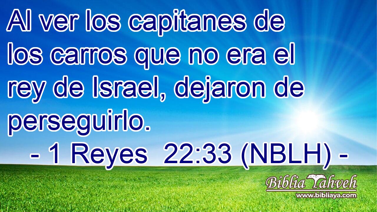  Al ver los capitanes de los carros que no era el rey de Israel, dejaron de perseguirlo. 