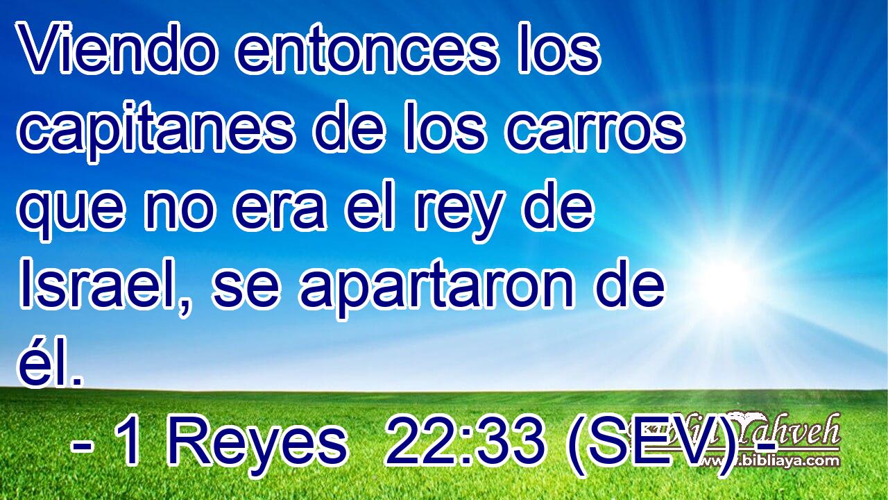 Viendo entonces los capitanes de los carros que no era el rey de Israel, se apartaron de él.
