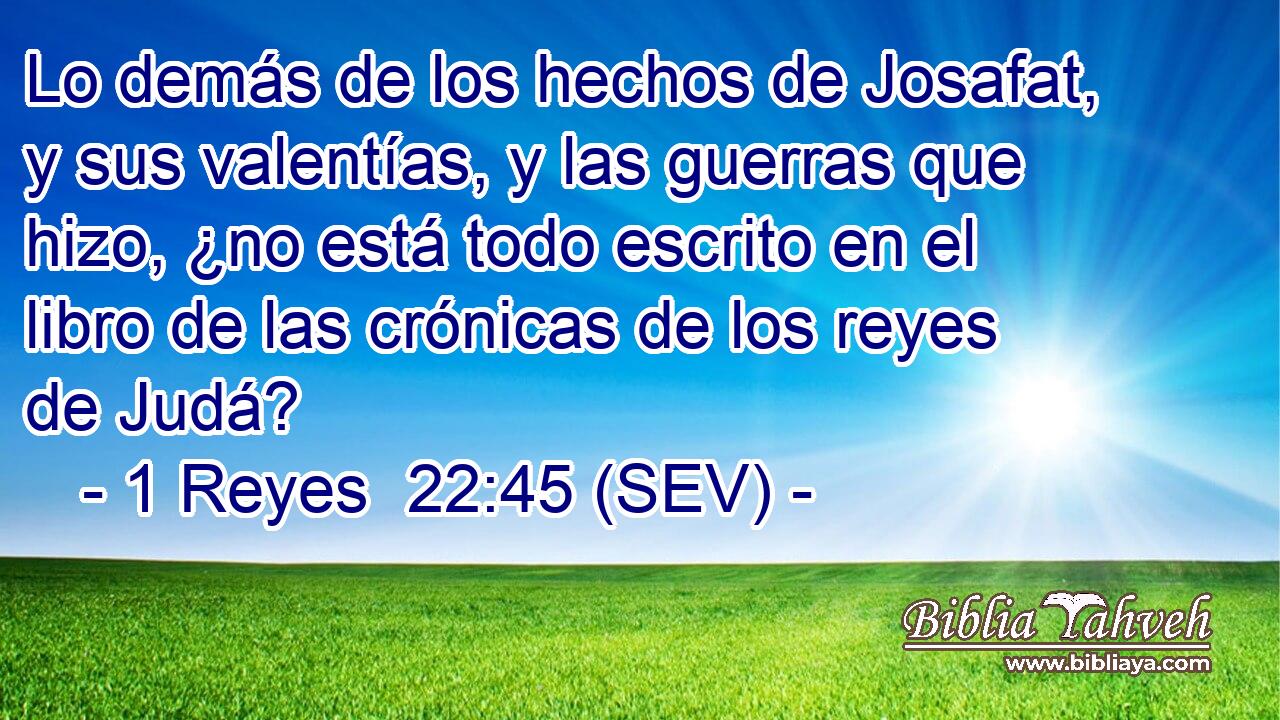 Lo demás de los hechos de Josafat, y sus valentías, y las guerras que hizo, ¿no está todo escrito en el libro de las crónicas de los reyes de Judá?