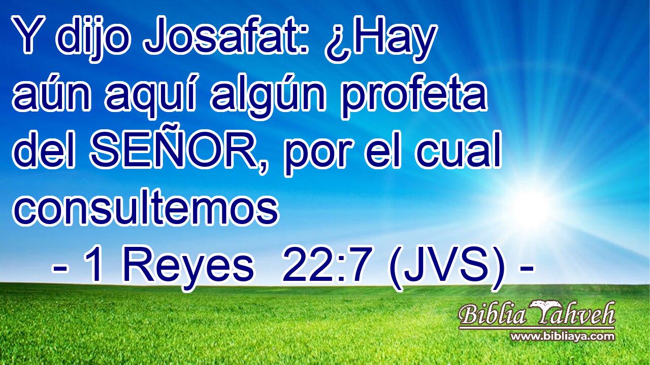 Y dijo Josafat: ¿Hay aún aquí algún profeta del SEÑOR, por el cual consultemos