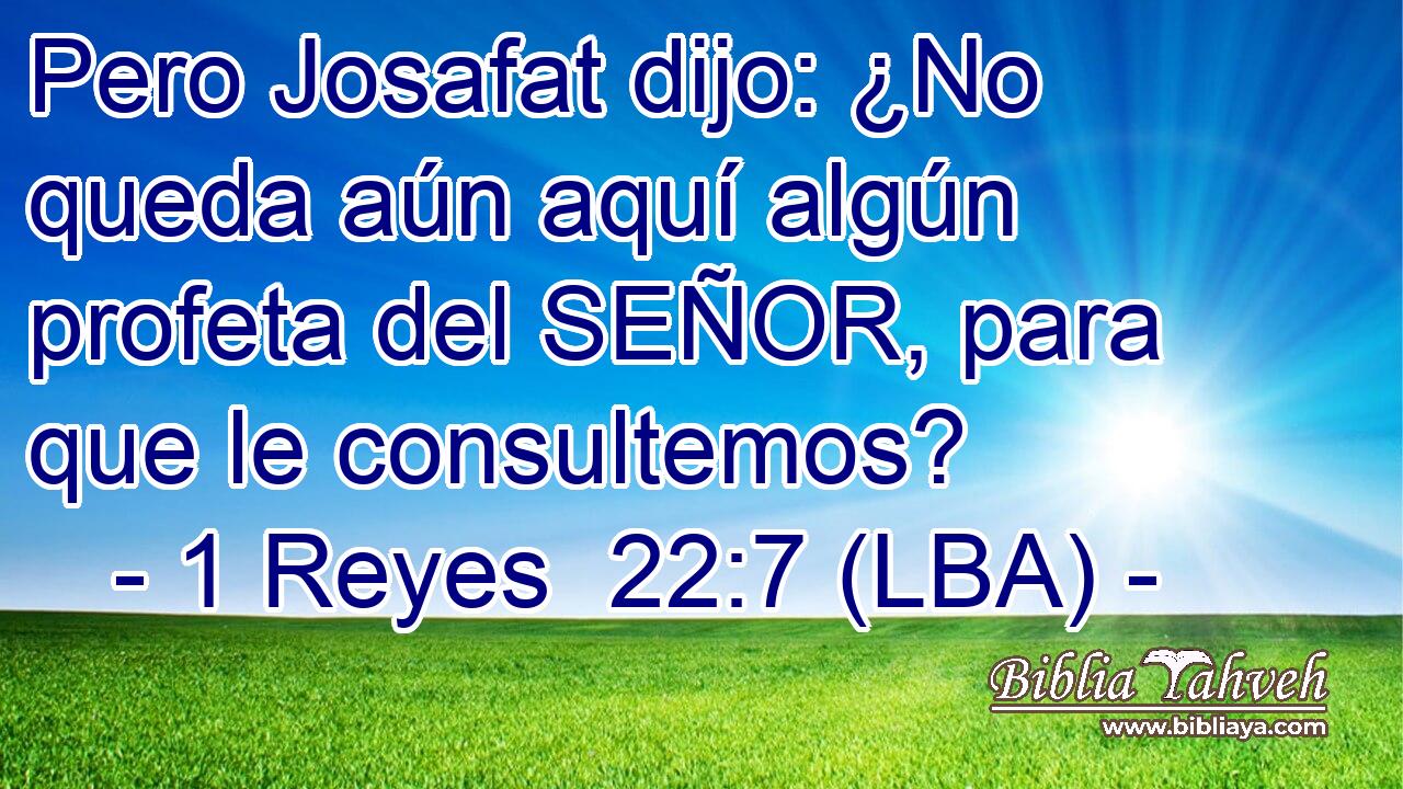 Pero Josafat dijo: ¿No queda aún aquí algún profeta del SEÑOR, para que le consultemos?