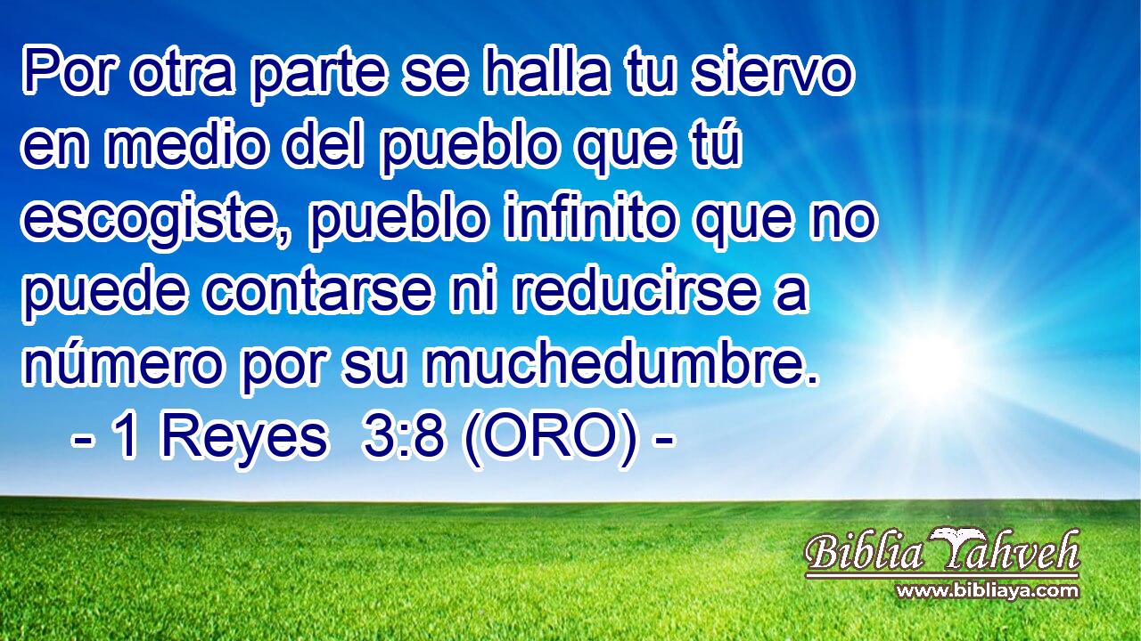  Por otra parte se halla tu siervo en medio del pueblo que tú escogiste, pueblo infinito que no puede contarse ni reducirse a número por su muchedumbre. 