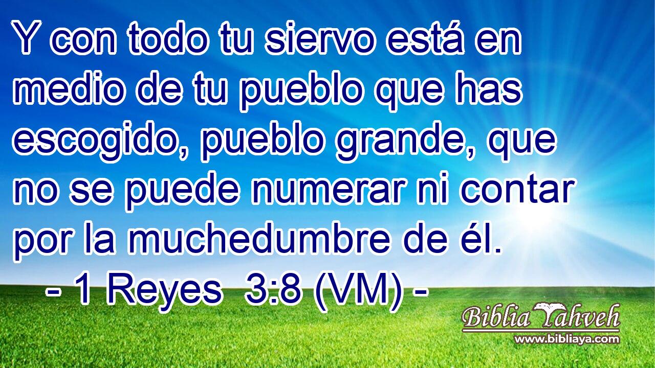  Y con todo tu siervo está en medio de tu pueblo que has escogido, pueblo grande, que no se puede numerar ni contar por la muchedumbre de él. 