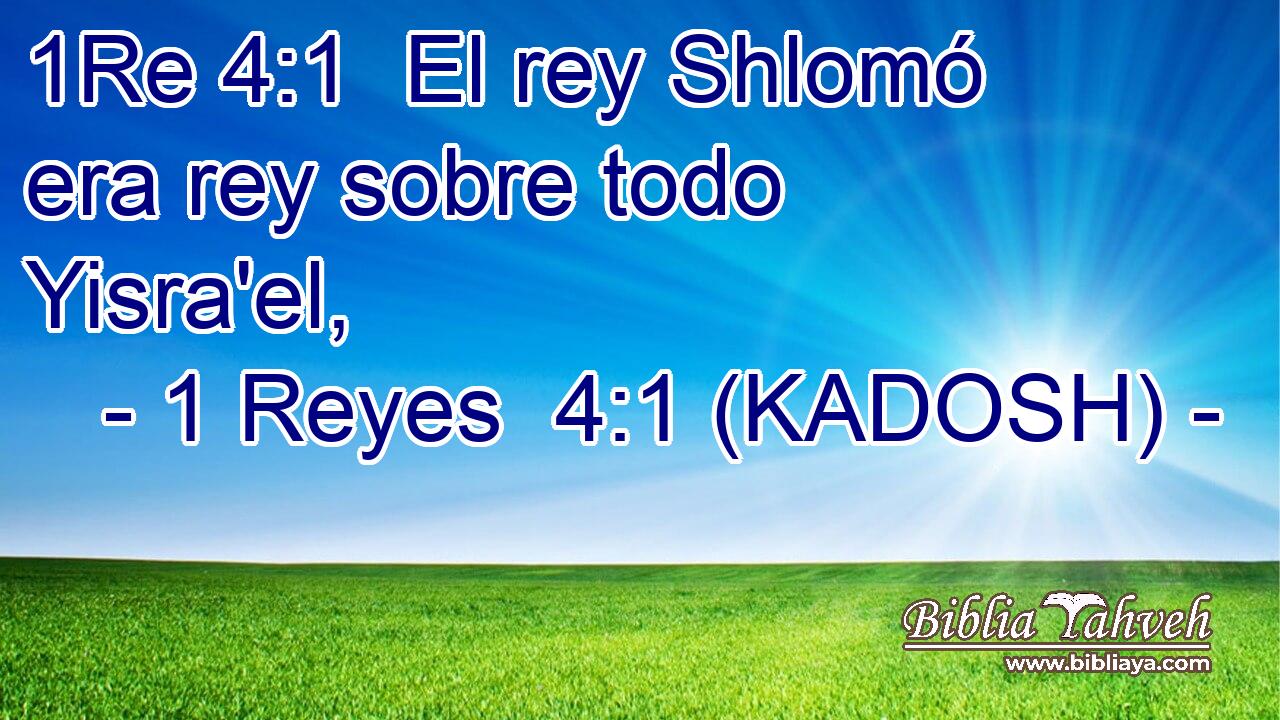  El rey Shlomó era rey sobre todo Yisra'el, 