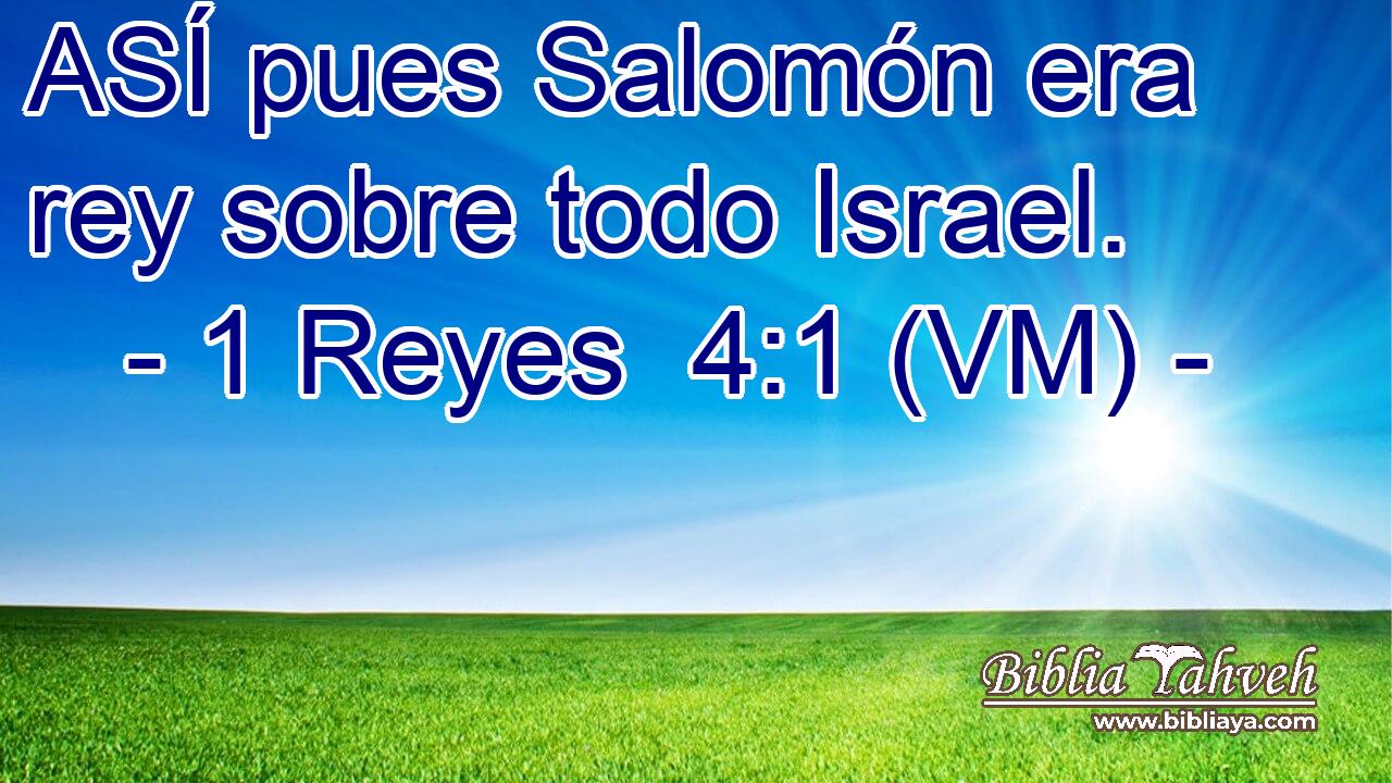  ASÍ pues Salomón era rey sobre todo Israel. 