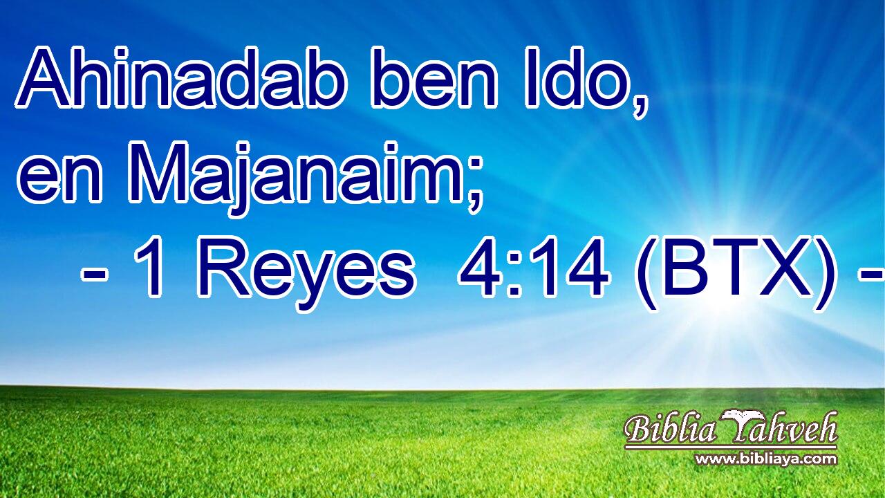 Ahinadab ben Ido, en Majanaim;
