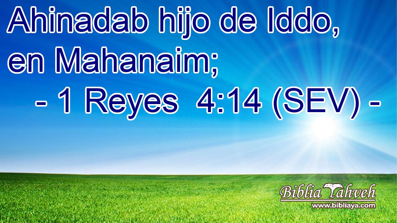 Ahinadab hijo de Iddo, en Mahanaim;