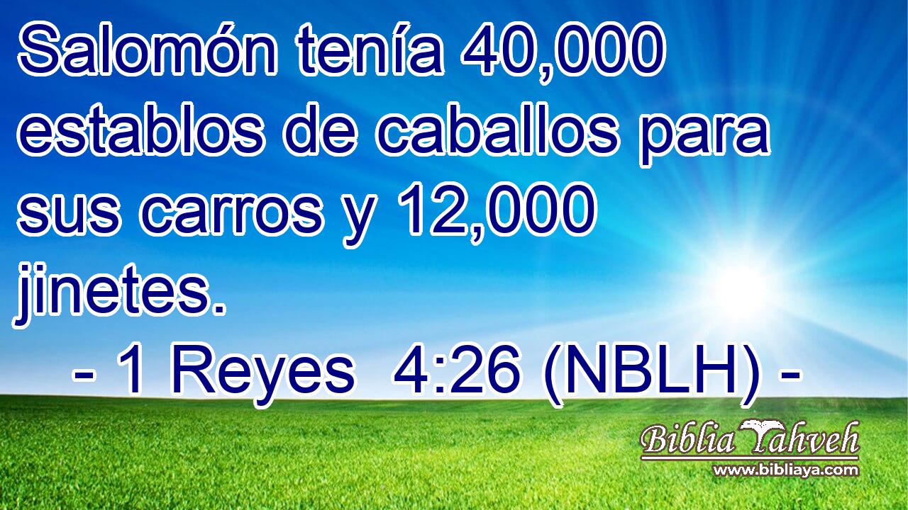  Salomón tenía 40,000 establos de caballos para sus carros y 12,000 jinetes. 