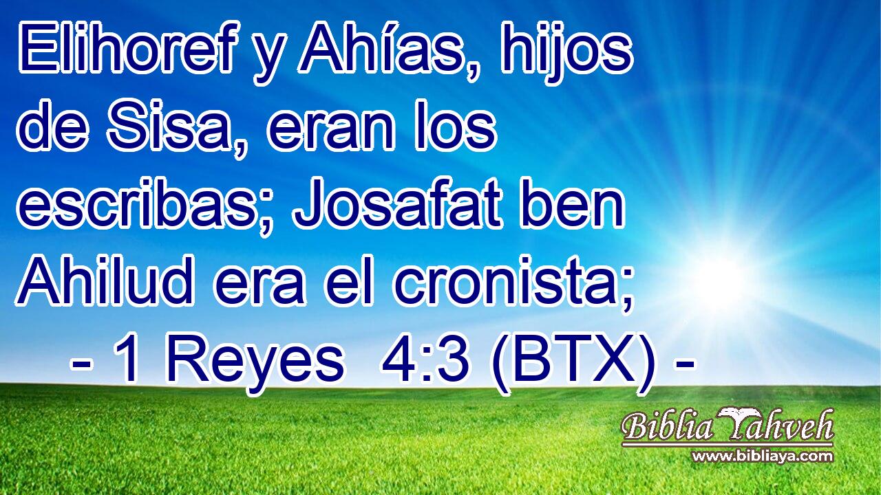 Elihoref y Ahías, hijos de Sisa, eran los escribas; Josafat ben Ahilud era el cronista;