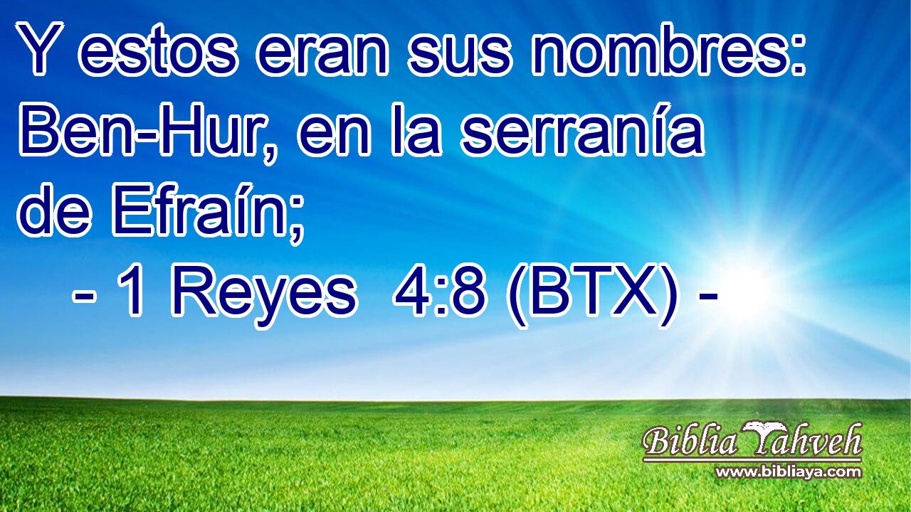 Y estos eran sus nombres: Ben-Hur, en la serranía de Efraín;