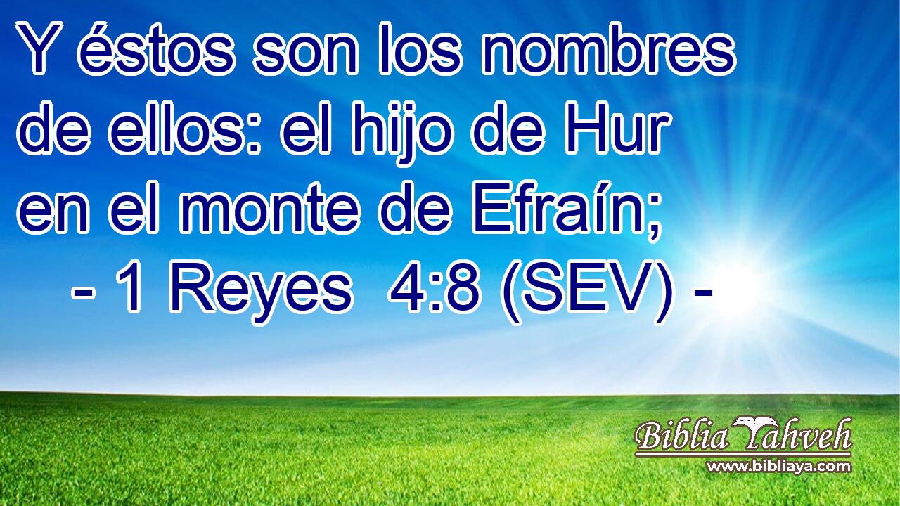 Y éstos son los nombres de ellos: el hijo de Hur en el monte de Efraín;