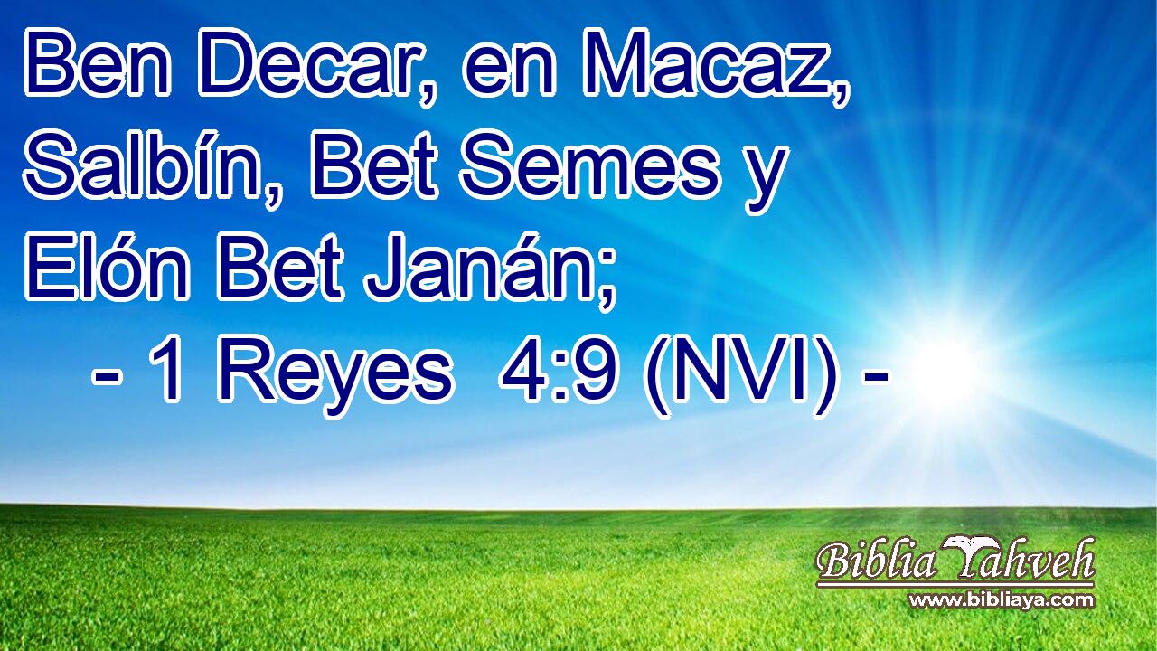  Ben Decar, en Macaz, Salbín, Bet Semes y Elón Bet Janán; 