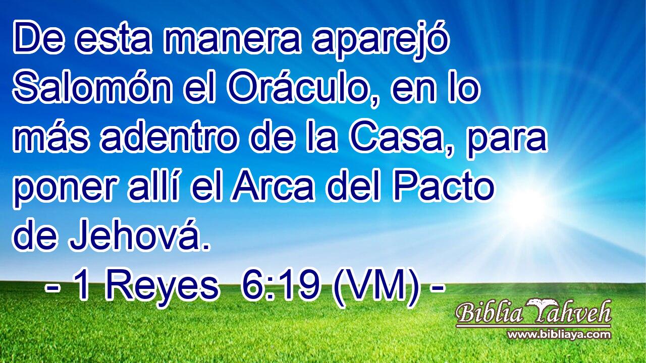  De esta manera aparejó Salomón el Oráculo, en lo más adentro de la Casa, para poner allí el Arca del Pacto de Jehová. 