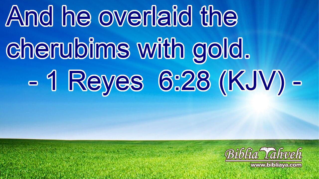 And he overlaid the cherubims with gold.