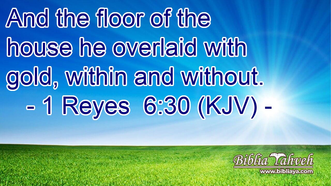 And the floor of the house he overlaid with gold, within and without.