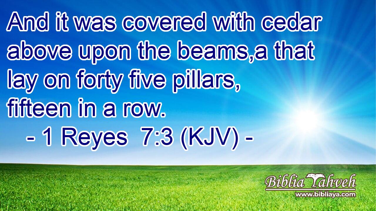 And it was covered with cedar above upon the beams,a that lay on forty five pillars, fifteen in a row.