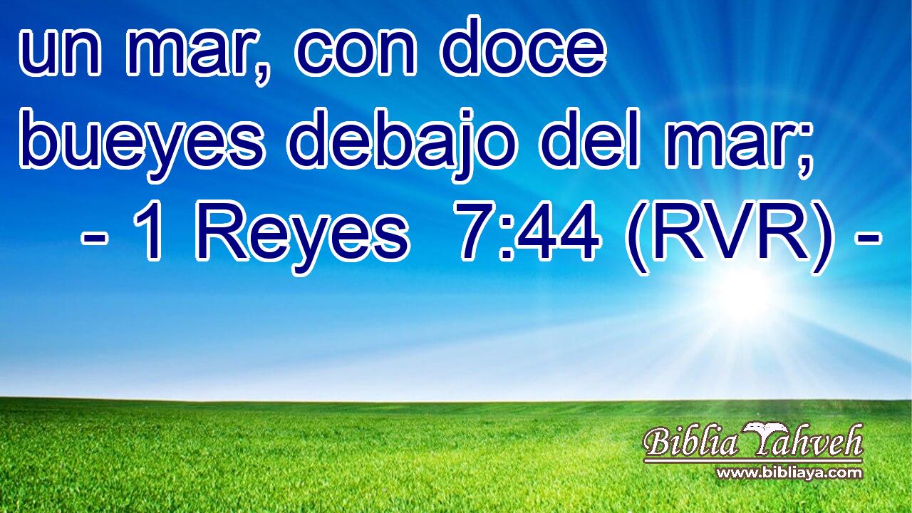 un mar, con doce bueyes debajo del mar;