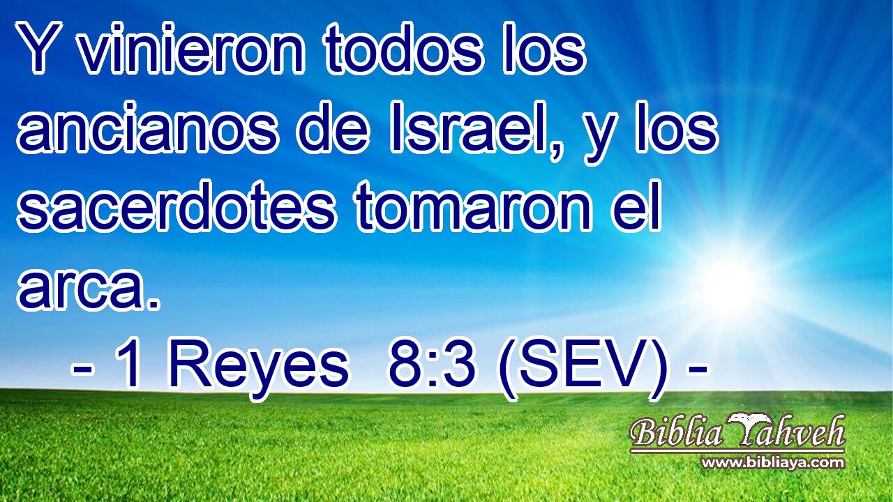 Y vinieron todos los ancianos de Israel, y los sacerdotes tomaron el arca.