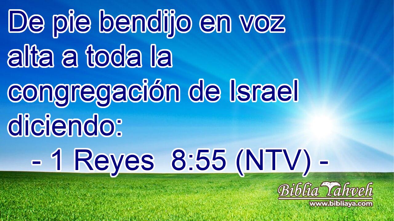 De pie bendijo en voz alta a toda la congregación de Israel diciendo: