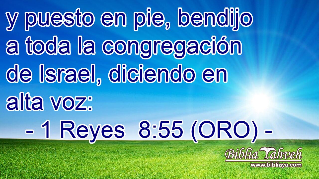  y puesto en pie, bendijo a toda la congregación de Israel, diciendo en alta voz: 