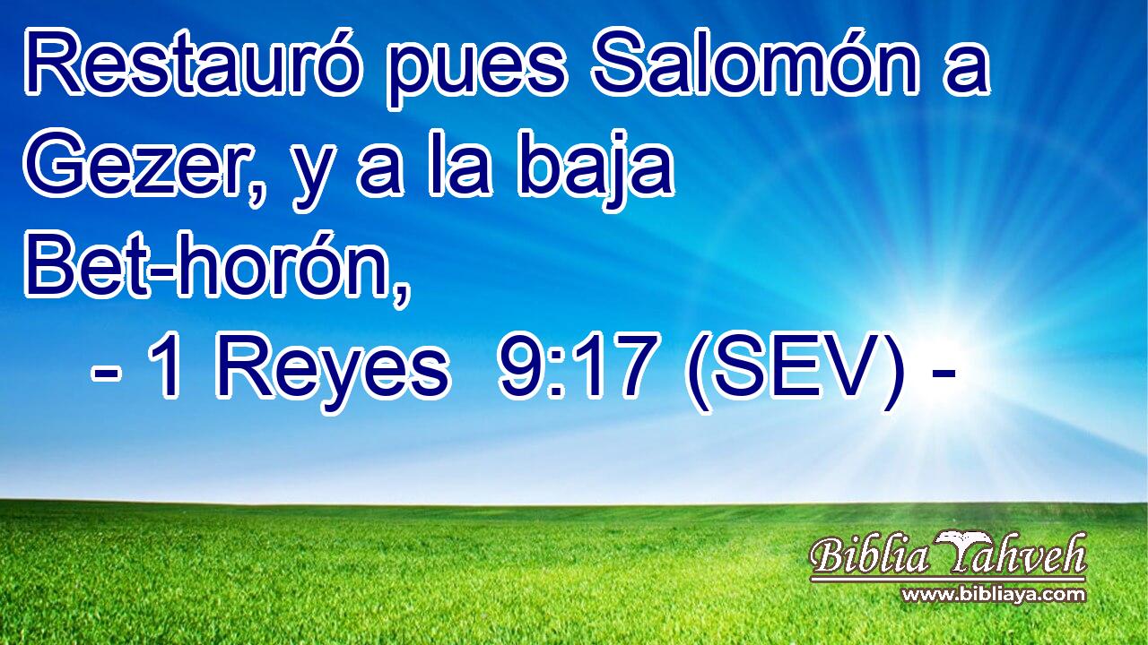 Restauró pues Salomón a Gezer, y a la baja Bet-horón,