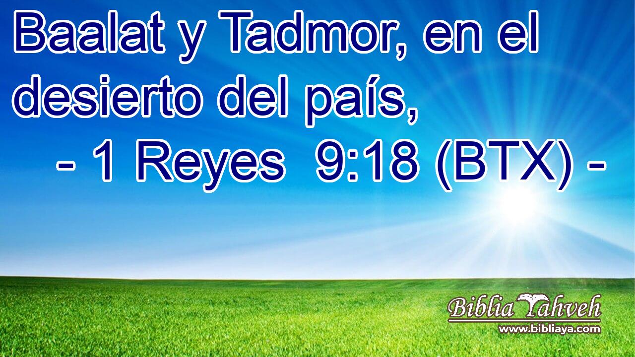 Baalat y Tadmor, en el desierto del país,