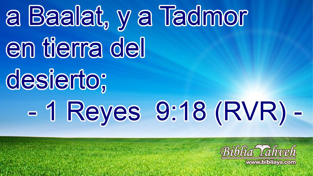 a Baalat, y a Tadmor en tierra del desierto;