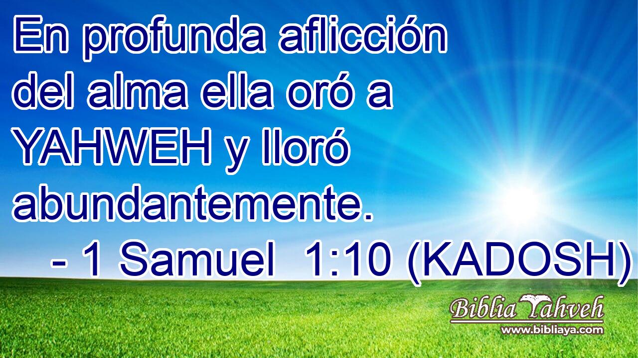  En profunda aflicción del alma ella oró a YAHWEH y lloró abundantemente. 