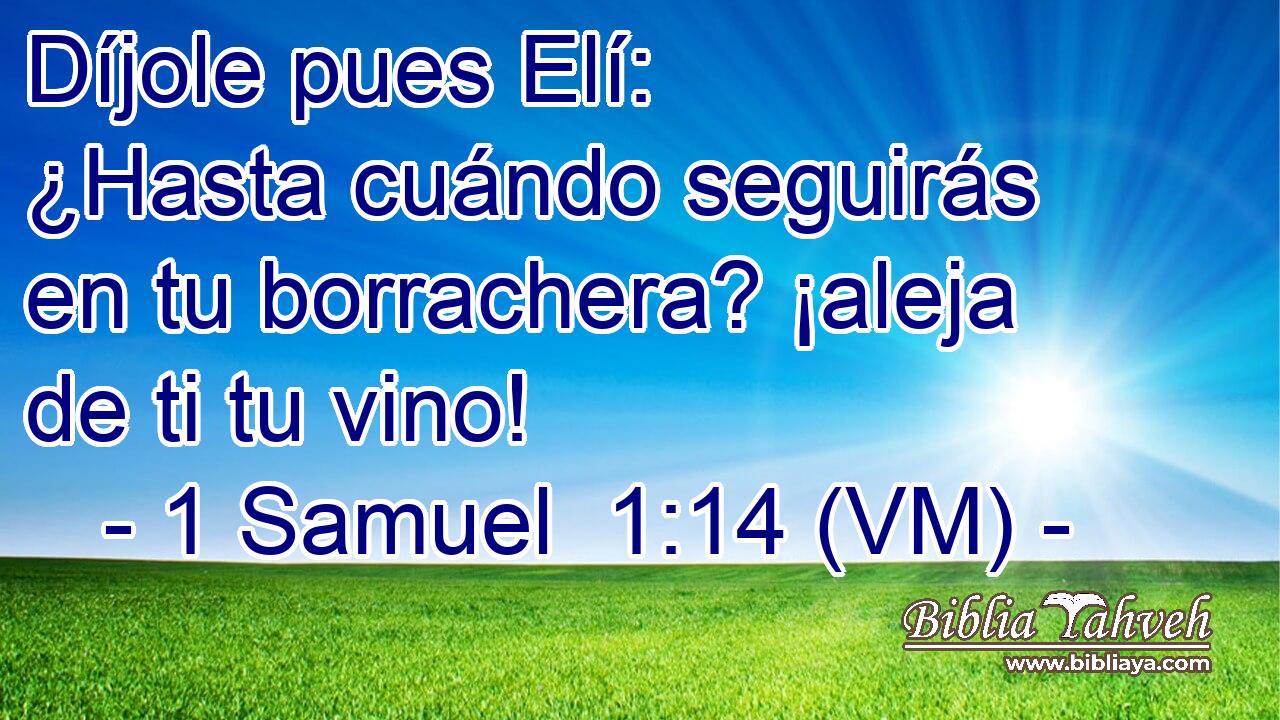  Díjole pues Elí: ¿Hasta cuándo seguirás en tu borrachera? ¡aleja de ti tu vino! 