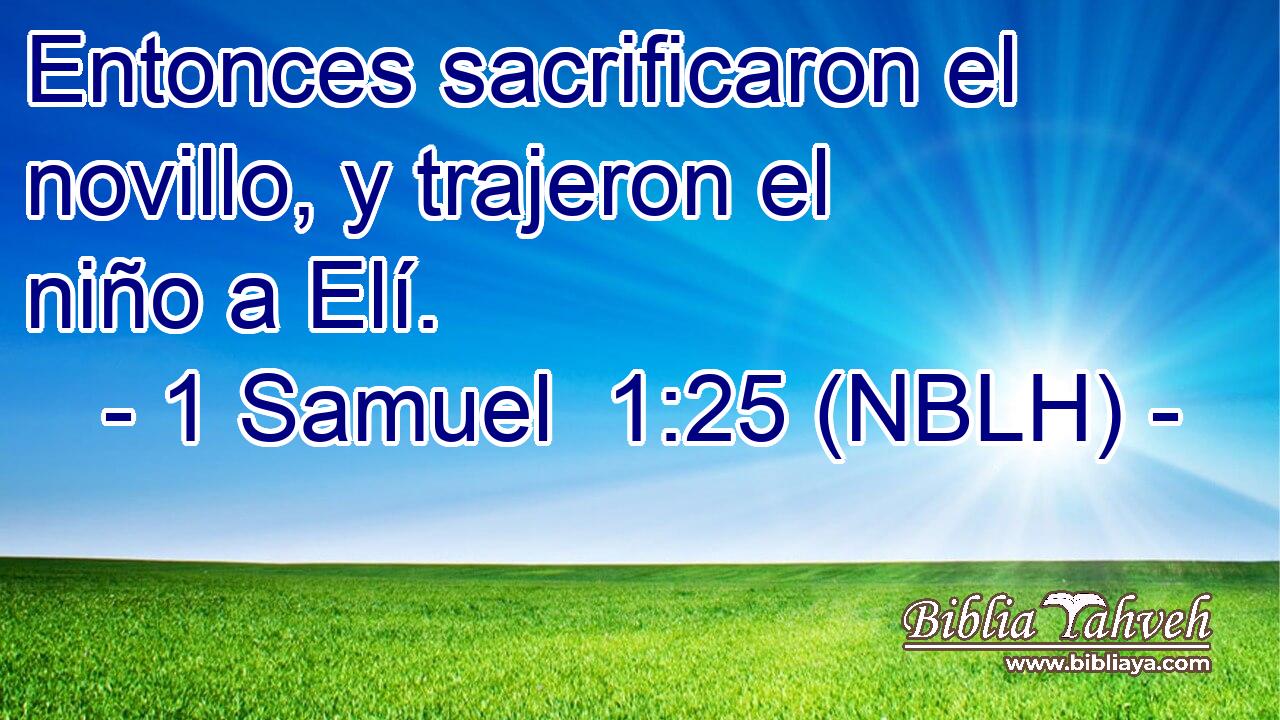  Entonces sacrificaron el novillo, y trajeron el niño a Elí. 