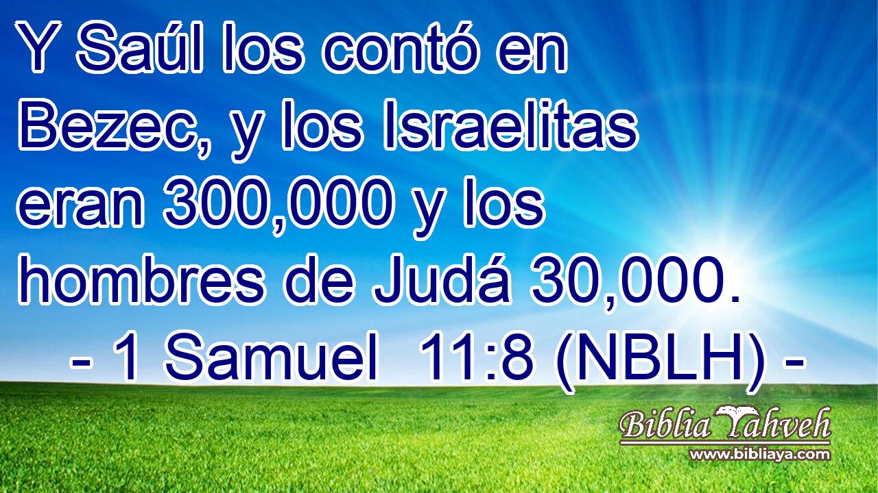  Y Saúl los contó en Bezec, y los Israelitas eran 300,000 y los hombres de Judá 30,000. 