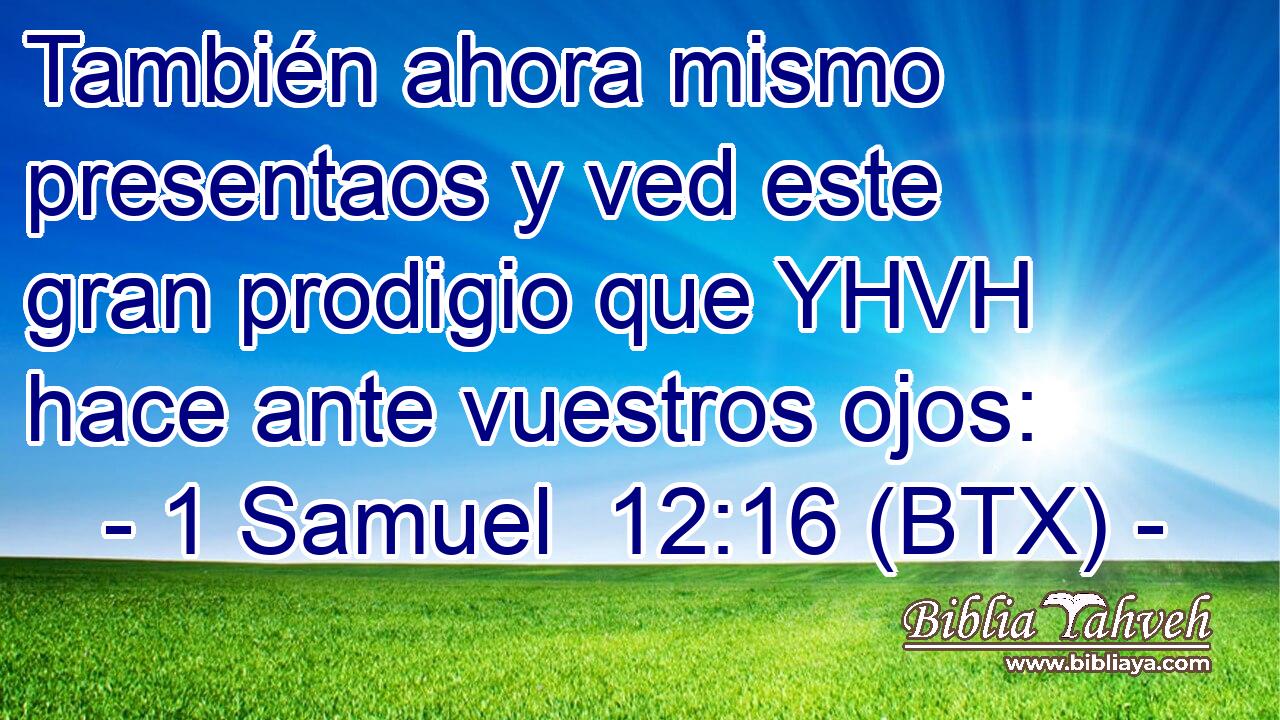 También ahora mismo presentaos y ved este gran prodigio que YHVH hace ante vuestros ojos: