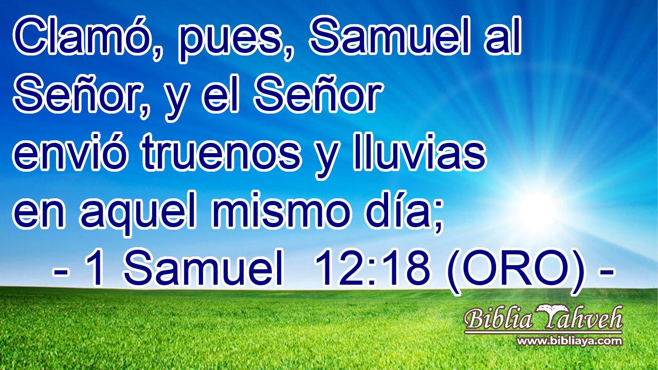  Clamó, pues, Samuel al Señor, y el Señor envió truenos y lluvias en aquel mismo día; 