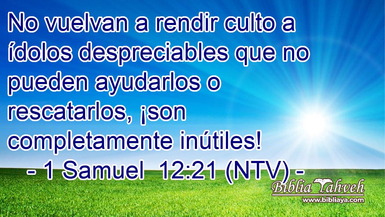 No vuelvan a rendir culto a ídolos despreciables que no pueden ayudarlos o rescatarlos, ¡son completamente inútiles!