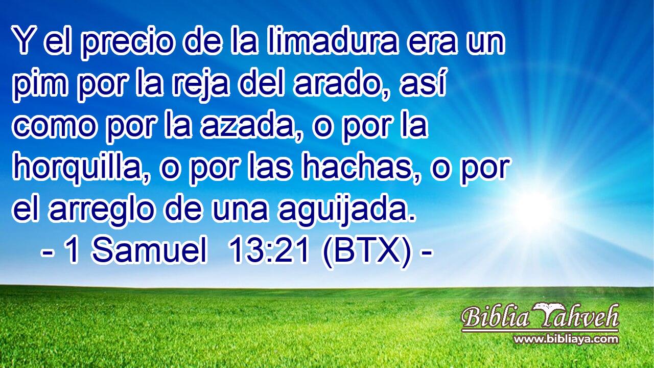 Y el precio de la limadura era un pim por la reja del arado, así como por la azada, o por la horquilla, o por las hachas, o por el arreglo de una aguijada.