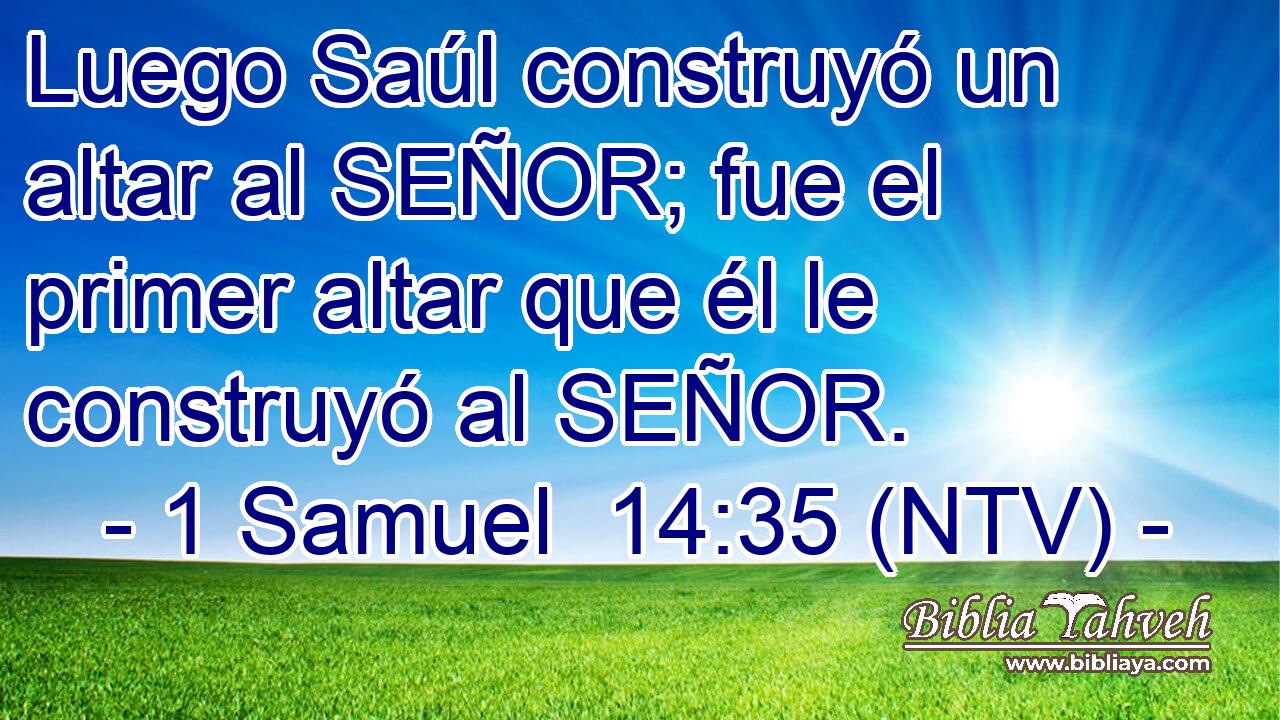 Luego Saúl construyó un altar al SEÑOR; fue el primer altar que él le construyó al SEÑOR.