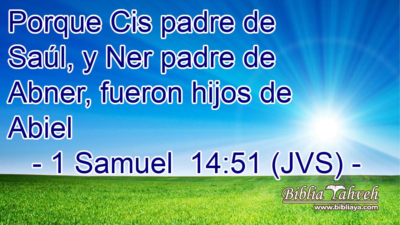 Porque Cis padre de Saúl, y Ner padre de Abner, fueron hijos de Abiel