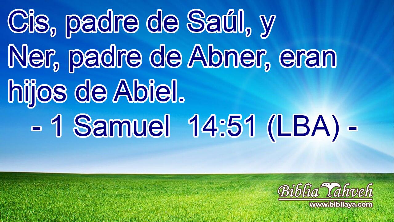 Cis, padre de Saúl, y Ner, padre de Abner, eran hijos de Abiel.
