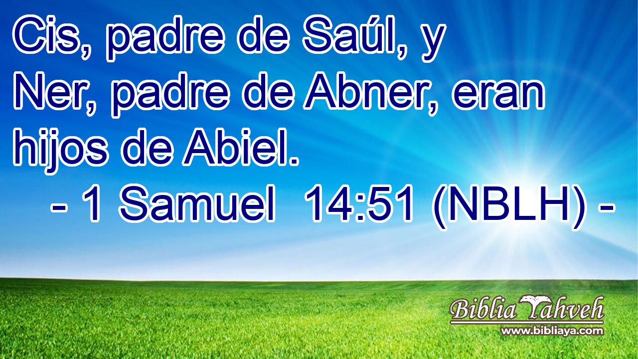  Cis, padre de Saúl, y Ner, padre de Abner, eran hijos de Abiel. 